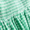 Bawełniana mini sukienka bandeau w kratkę