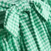 Bawełniana mini sukienka bandeau w kratkę