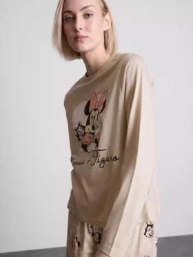 Bawełniana piżama z nadrukiem Minnie Mouse firmy Disney