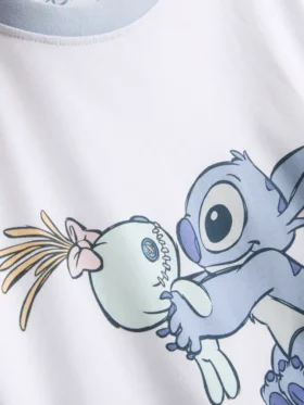 Bawełniana piżama z nadrukiem Stitch z Disney’a