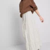 Bawełniana spódnica maxi w stylu wiejskim z warstwami