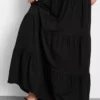 Bawełniana spódnica maxi w stylu wiejskim z warstwami