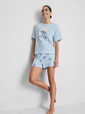 Bawełniane piżamy z nadrukiem Stitcha firmy Disney