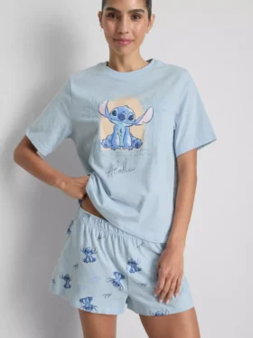 Bawełniane piżamy z nadrukiem Stitcha firmy Disney