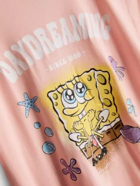 Bawełniane piżamy z postaciami z serialu „SpongeBob Kanciastoporty”