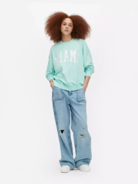 Bluza oversize z napisem „Miami”