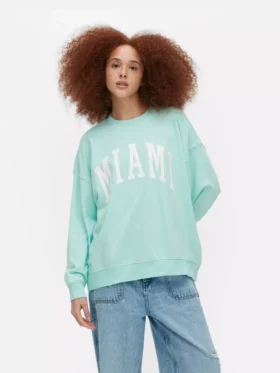 Bluza oversize z napisem „Miami”