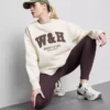 Bluza sportowa typu oversized z dużą zawartością bawełny
