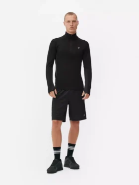 Bluza sportowa z długim rękawem i zamkiem do połowy wysokości