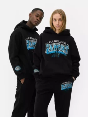 Bluza z kapturem z logo Carolina Panthers z ligi NFL