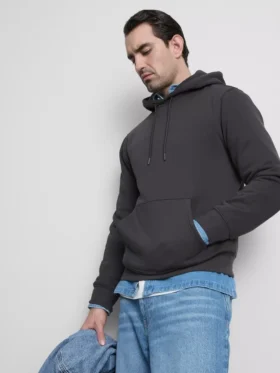 Bluza z kapturem z mieszanki bawełny