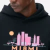 Bluza z kapturem z motywem panoramy Miami
