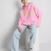 Bluza z kapturem z nadrukiem w stylu uniwersyteckim, z przewagą bawełny
