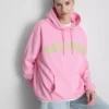Bluza z kapturem z nadrukiem w stylu uniwersyteckim, z przewagą bawełny