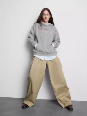 Bluza z kapturem z nadrukiem z mieszanki bawełny