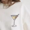 Bluza z nadrukiem „Martini” z dużą zawartością bawełny