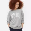 Bluza z nadrukiem w stylu oversize z motywem Nowego Jorku