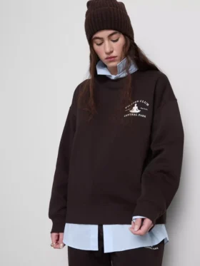 Bluza z nadrukiem z luźnej mieszanki bawełny