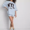 Bluza z szerokimi rękawami z dużą zawartością bawełny, w stylu NYC