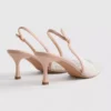 Buty na obcasie z paskiem z tyłu „Diamanta” z imitacją pereł