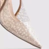 Buty na obcasie z paskiem z tyłu „Diamanta” z imitacją pereł
