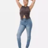 Dżinsy skinny z wysokim stanem