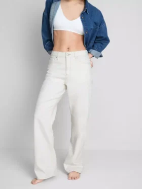 Dżinsy z bawełnianego denimu o prostym kroju nogawek