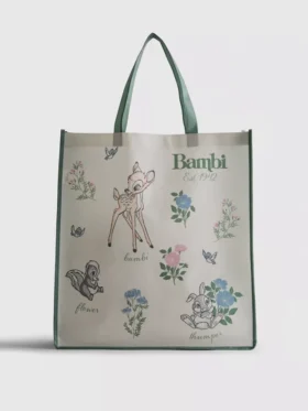 Duża torba na zakupy wielokrotnego użytku z motywem Bambi firmy Disney