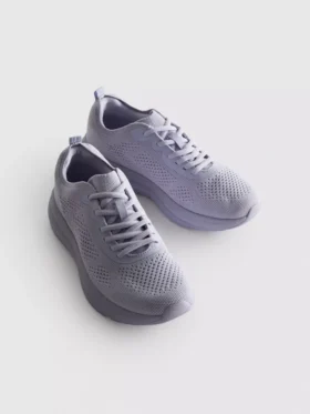 Dzianinowe sznurowane Sneakersy