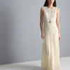 Elastyczna koronkowa sukienka maxi