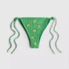 Figi bikini w kratkę z wiązaniem z boku