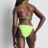 Figi bikini wiązane z boku, z koralikami
