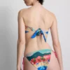 Góra bikini w stylu bandany z malowniczym nadrukiem