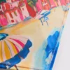 Góra bikini w stylu bandany z malowniczym nadrukiem