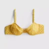 Górka bikini z fiszbinami w kształcie serca w kropki