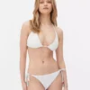 Górka bikini z szydełkowymi detalami z koralików