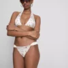 Górka bikini z wiązaniem na szyi w nadruk w stylu bandany