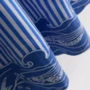 Haftowana sukienka maxi w paski