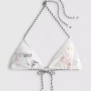 Haftowany trójkątny top bikini marki Dolce