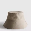 Kapelusz typu bucket z mieszanki lnu