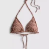 Komplet bikini z trójkątnymi stanikami wiązanymi z boku