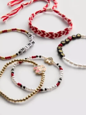 Komplet bransoletek z Myszką Minnie Disneya
