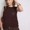 Koszulka bez rękawów z dzianiny szydełkowej marki The Edit
