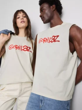 Koszulka bez rękawów z nadrukiem Gorillaz