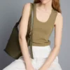 Koszulka bez rękawów z okrągłym dekoltem i plecami typu racerback