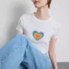 Koszulka dziecięca z motywem serca „Pride” z dużą zawartością bawełny