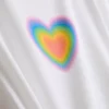 Koszulka dziecięca z motywem serca „Pride” z dużą zawartością bawełny