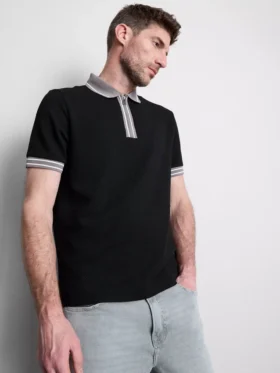Koszulka polo z fakturą