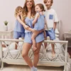 Krótkie szorty piżamowe Stacey Solomon z tkanej bawełny