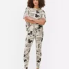 Legginsy piżamowe w stylu retro z Myszką Miki Disneya